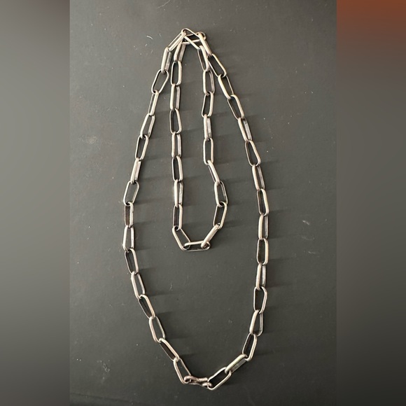 24” Sterling Silver Paperclip Necklace - Picture 1 of 1
